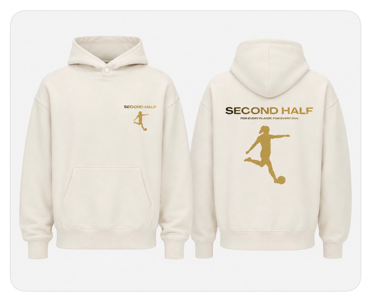White and gold hoodie